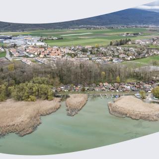 Vue du village de La Tène